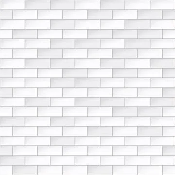 Simple White Brick Wall Seamless Pattern 스톡 일러스트