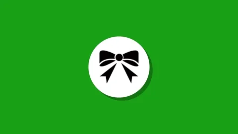 Simple white circle morphs into black bow tie icon on green background, ani.. Stock Footage 329272926