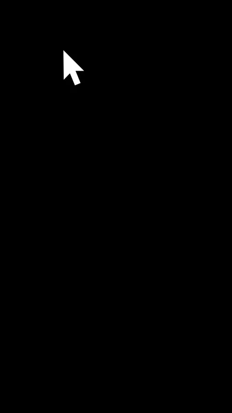 Simple white click pointer visual minimal cursor symbol, small burst rays, and d Stock Footage 340479294