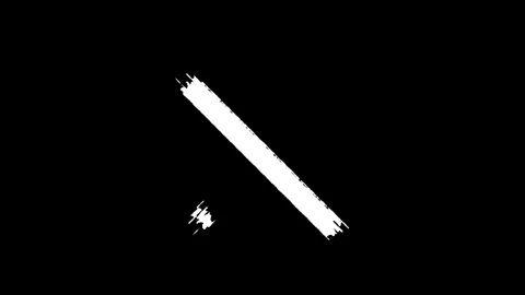 Simple white cross animation on black background. Brush creating cross Video stock 279458834