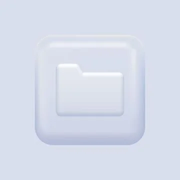 Simple White Folder Icon Stock Illustration