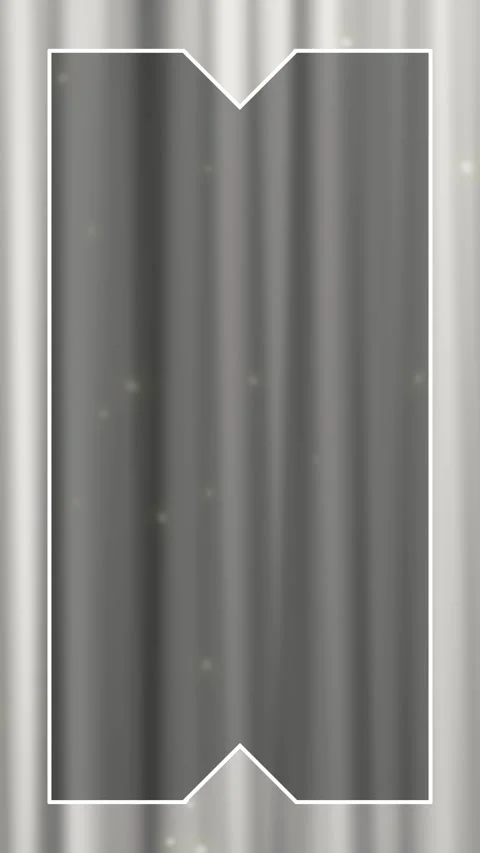 Simple White Frame with grey Curtain and Firefly Lights Stock Footage 280510165