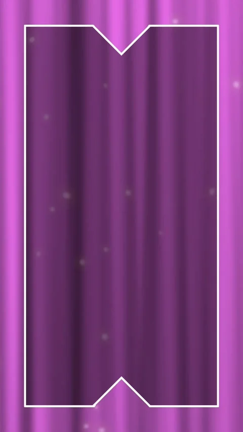 Simple White Frame with pink Curtain and Firefly Lights Stock Footage 280510164