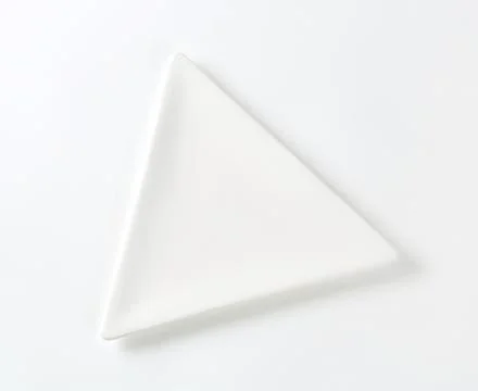 Simple white geometric triangle shape Stock Photos