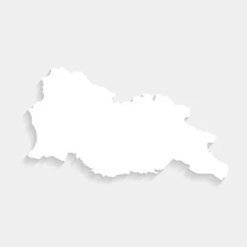 Simple white Georgia map on gray background, vector Stock Illustration
