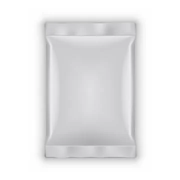 Simple White Glossy Packaging Isolated On White Stock Illustration
