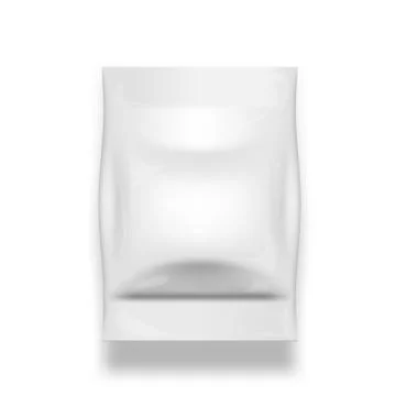 Simple White Glossy Packaging Isolated On Back Stock Illustration