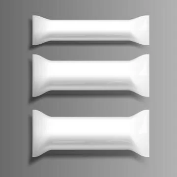 Simple White Glossy Packaging Isolated On Back Stock Illustration