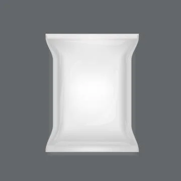 Simple White Glossy Packaging Isolated On Back Stock Illustration