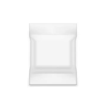 Simple White Glossy Packaging Isolated On Back Stock Illustration