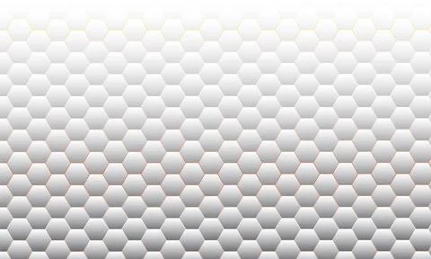 Simple white hexagon background. Stock Illustration