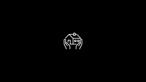 Simple white home icon animation on a  background. Stock Footage 310982081