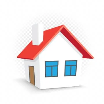 Simple white house icon Stock Illustration