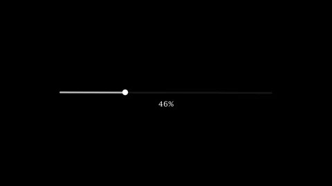Simple white loading bar animation 0 to 100% Stock Footage 321040930