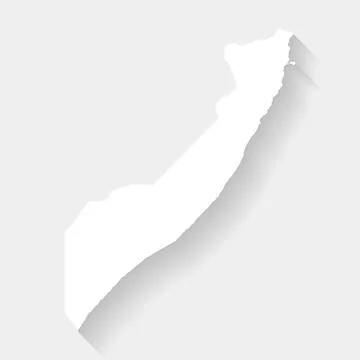 Simple white map of Somalia, vector Stock Illustration