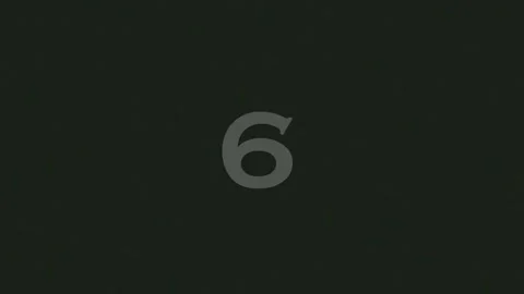 Simple white number nine graphic animation on black screen for counting or .. Stock Footage 342207226