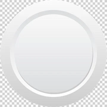 A simple white plate with a clean, round design and subtle gradient against.. Stockillustratie