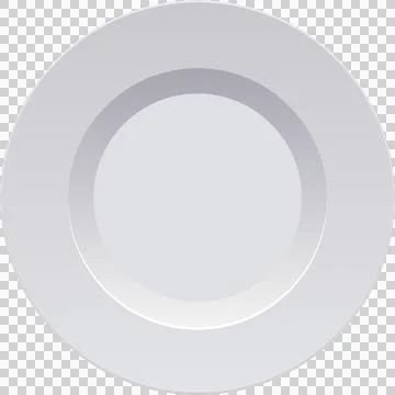 A simple white plate ready to be filled with a delicious meal, ideal for fo.. Stock Illustration