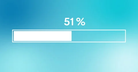 Simple white progress or loader bar animation. Loader bar from zero to one Stock Footage 244088031