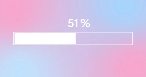 Simple white progress or loader bar animation. Loader bar from zero to one Stock Footage 246243538