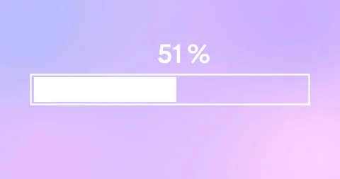 Simple white progress or loader bar animation. Loader bar from zero to one Stock-Footage 249970168