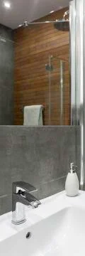 Simple white sink Foto stock