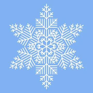 Simple White Snowflake Stock Illustration