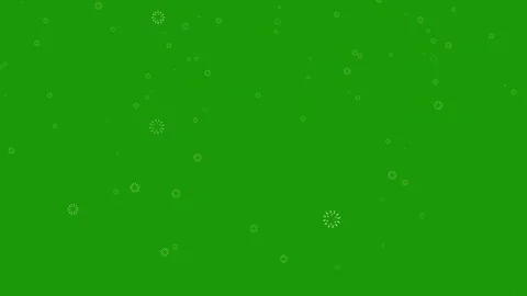 Simple white snowflakes falling on green screen background 動画素材 331766068
