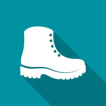 Simple white vector boots icon Illustrazione stock