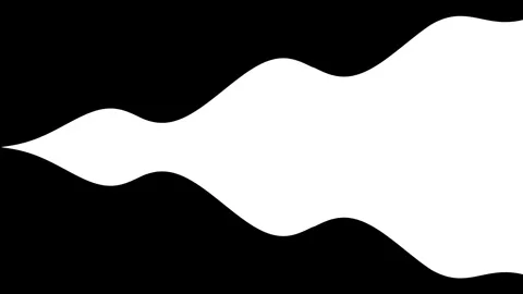 Simple White Vector Symetrical Wave Liquid Smoke On Black Animation Backgrou Stock Footage 276104470