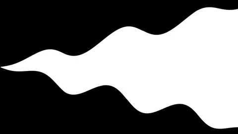 Simple White Vector Wave Liquid Smoke On Black Animation Background Loop Stock Footage 276104448