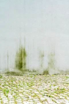 Simple white, weathered wall for backgrounds Stock Photos