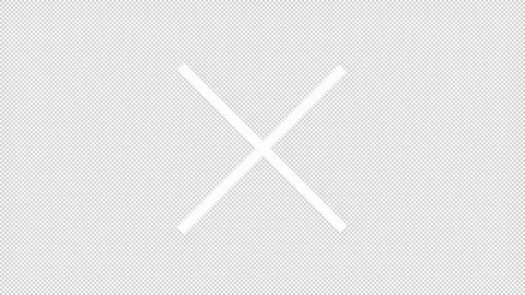 Simple white x drawing on with Alpha Stock-Footage 150656400