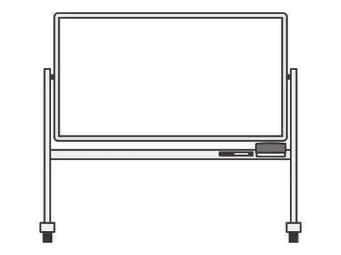 Simple whiteboard with outline. Stock Illustration