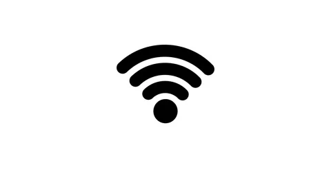 Simple Wi-fi icon animated on white background. Loop animation of Wi-Fi icon Stock Footage 265111019