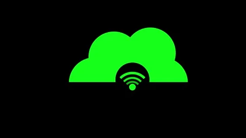 Simple WI-FI icon animation, seamless wi- fi loopted icon Stock Footage 263803168