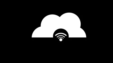 Simple WI-FI icon animation, seamless wi- fi loopted icon Stock Footage 263803169