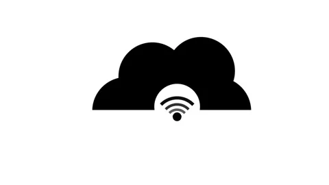 Simple WI-FI icon animation, seamless wi- fi loopted icon Stock Footage 263803174