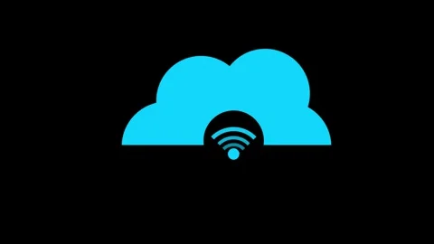 Simple WI-FI icon animation, seamless wi- fi loopted icon Stock Footage 263803175