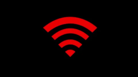 Simple Wi-Fi Signals Blinking Animation. WIFI sign, logo, animation. Animat.. Stock Footage 327756891