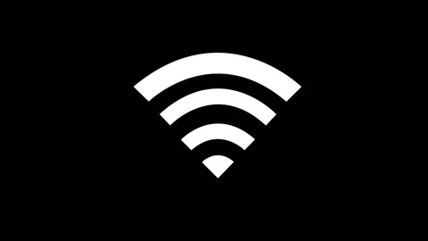 Simple Wi-Fi Signals Blinking Animation. WIFI sign, logo, animation. Animat.. Stock Footage 327756892