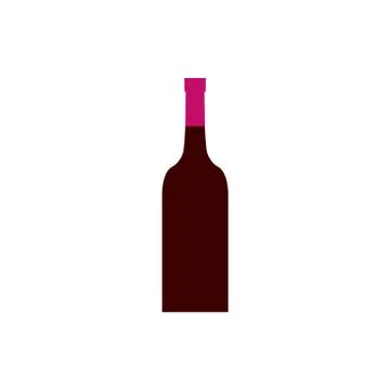Simple Wine Bottle Stock Illustration