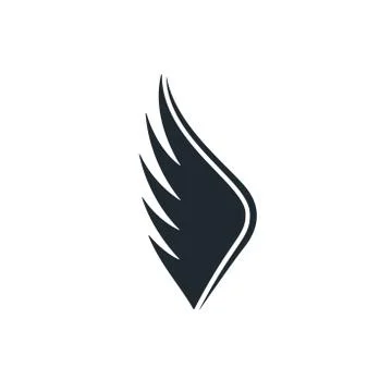 Simple wing icon Stock Illustration