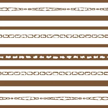 Simple winter abstract vector Brown white repeat seamless pattern. Illustrati Stock Illustration