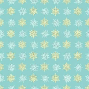 A simple winter snowflakes seamless vector pattern Stock Illustration