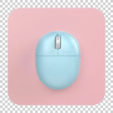 Simple wireless computer mouse Illustrazione stock