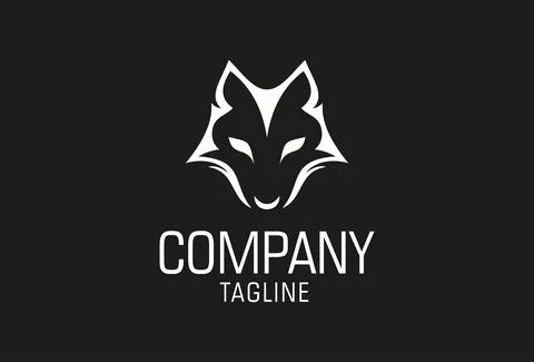 Simple Wolf Creative Concept Logo Design	 Stock Illustration