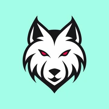 Simple Wolf Head Minimalism Style Stock Illustration