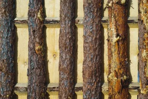 A simple wooden fence Stock Photos