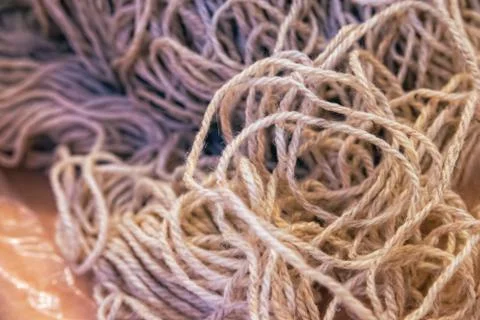 Simple wool thread in a big bundle Stock Photos